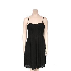 Isaac Mizrahi Corset Bodice with Spaghetti Straps Black Lace Dress Size: 6 Small